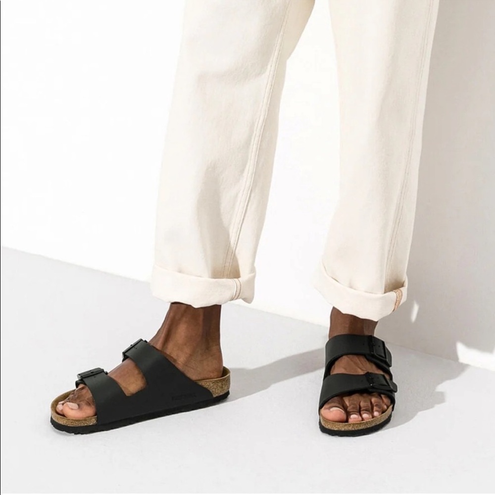Birkenstock Men’s Arizona Birko-Flor Sandals Black Regular Fit